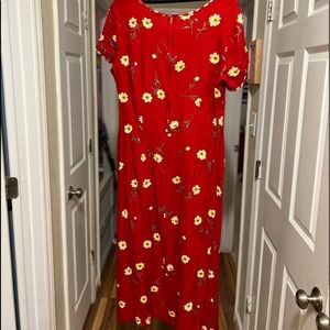Ladies size 16 red dress.
